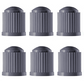 Gray Tire Valve Caps (Style 2) - Plastic - Sets of 10, 25, 50 or 100 - Universal, Fits all Vehicles