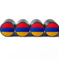 Armenia Flag Tire Valve Caps - Black Aluminum - Set of Four