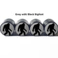 Bigfoot Sasquatch Walking Tire Valve Caps - Black Aluminum - Set of Four