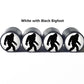 Bigfoot Sasquatch Walking Tire Valve Caps - Black Aluminum - Set of Four