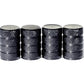 Black Barrel Aluminum Tire Valve Caps - Universal, Fits on all Vehicles