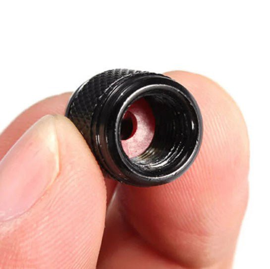 Black Dome Aluminum Tire Valve Caps - Universal, Fits all Vehicles