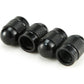 Black Dome Aluminum Tire Valve Caps - Universal, Fits all Vehicles