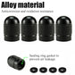 Black Dome Aluminum Tire Valve Caps - Universal, Fits all Vehicles