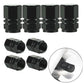 Black Hex Aluminum Tire Valve Caps - Universal, Fits on all Vehicles