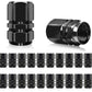 Black Hex Aluminum Tire Valve Caps - Universal, Fits on all Vehicles