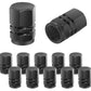 Black Hex Aluminum Tire Valve Caps - Universal, Fits on all Vehicles