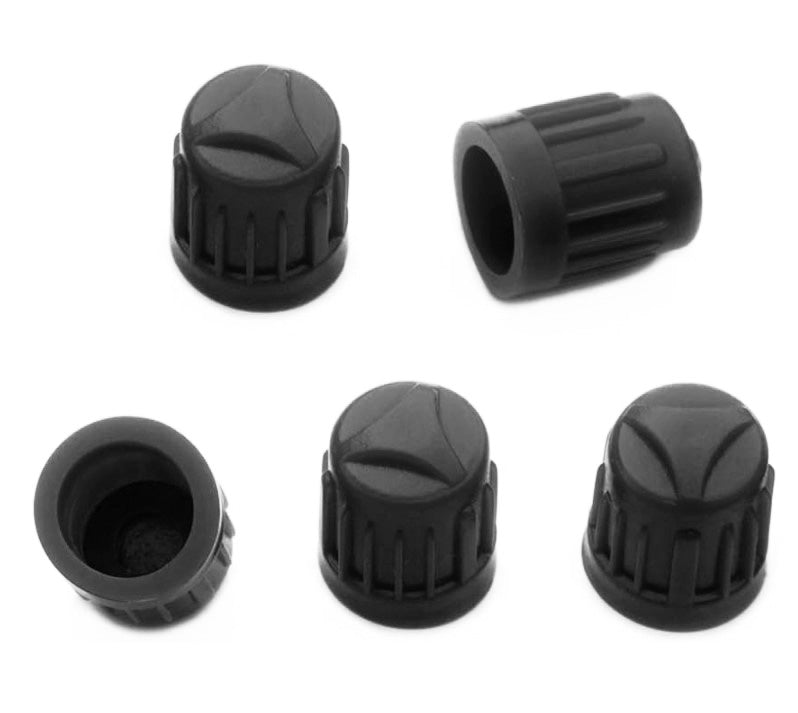 Black Tire Valve Caps - Heavy Duty Plastic - Universal