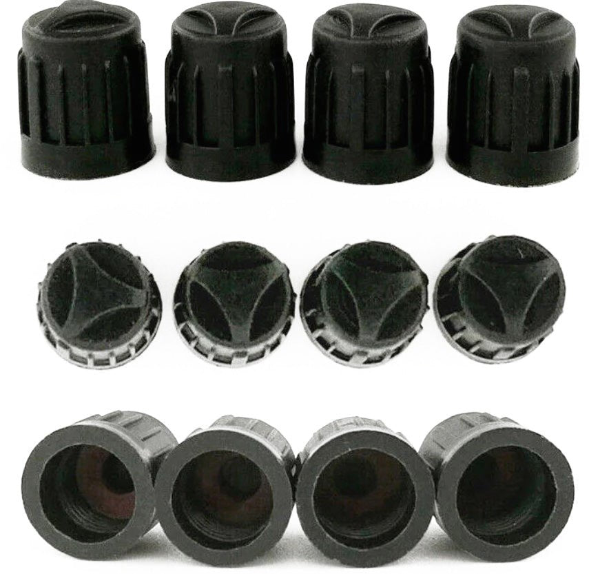 Black Tire Valve Caps - Heavy Duty Plastic - Universal