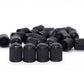 Black Tire Valve Caps - Plastic - Universal