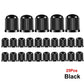 Black Tire Valve Caps - Plastic - Universal