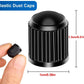 Black Tire Valve Caps - Plastic - Universal