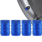 Blue Barrel Aluminum Tire Valve Caps - Universal, Fits on all Vehicles