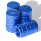 Blue Barrel Aluminum Tire Valve Caps - Universal, Fits on all Vehicles