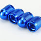 Blue Dome Aluminum Tire Valve Caps - Universal, Fits all Vehicles