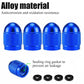 Blue Dome Aluminum Tire Valve Caps - Universal, Fits all Vehicles