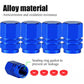 Blue Hex Aluminum Tire Valve Caps - Universal, Fits on all Vehicles