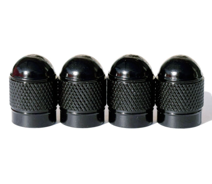 Dome Aluminum Tire Valve Caps - Universal, Fits all Vehicles