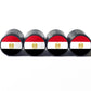 Egypt Egyptian Flag Tire Valve Stem Caps - Black Aluminum - Set of Four