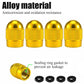 Gold Dome Aluminum Tire Valve Caps - Sets of 4, 8, 12 or 20 - Universal, Fits all Vehicles