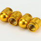 Gold Dome Aluminum Tire Valve Caps - Sets of 4, 8, 12 or 20 - Universal, Fits all Vehicles