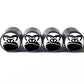 Gorilla Face Tire Valve Caps - Black Aluminum - Set of Four