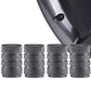 Gray Barrel Aluminum Tire Valve Caps - Universal, Fits on all Vehicles