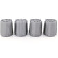 Gray Tire Valve Caps (Style 1) - Plastic - Universal