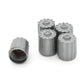 Gray Tire Valve Caps (Style 1) - Plastic - Universal