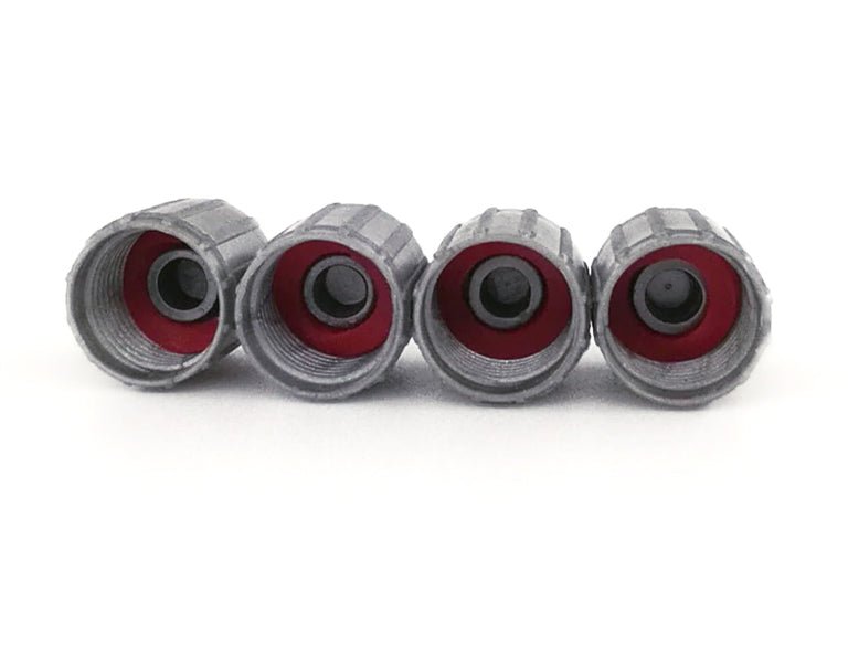 Gray Tire Valve Caps (Style 1) - Plastic - Universal