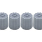 Gray Tire Valve Caps (Style 1) - Plastic - Universal