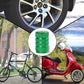 Green Barrel Aluminum Tire Valve Caps - Universal, Fits on all Vehicles