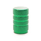 Green Barrel Aluminum Tire Valve Caps - Universal, Fits on all Vehicles