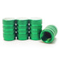 Green Barrel Aluminum Tire Valve Caps - Universal, Fits on all Vehicles