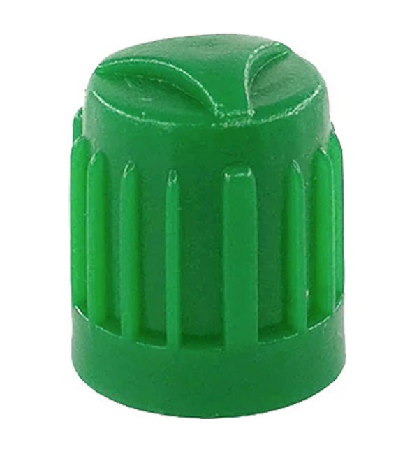 Green Tire Valve Caps - Heavy Duty Plastic - Universal