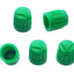 Green Tire Valve Caps - Heavy Duty Plastic - Universal