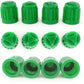 Green Tire Valve Caps - Heavy Duty Plastic - Universal