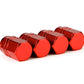 Hex Aluminum Tire Valve Caps - Universal, Fits on all Vehicles