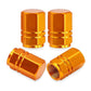 Hex Aluminum Tire Valve Caps - Universal, Fits on all Vehicles