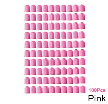 Pink Tire Valve Caps - Plastic - Universal