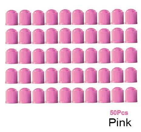 Pink Tire Valve Caps - Plastic - Universal