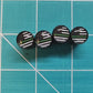 Military Green Line USA Flag Tire Valve Caps - Black Aluminum - Set of Four