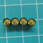 Super Bee Logo Tire Valve Caps - Black Aluminum - Set of Four