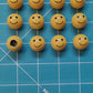 Yellow Smiley Happy Face Tire Valve Caps - Ball Shaped - Set of Four - Universal