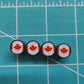 Canada Canadian Flag Tire Valve Caps - Black Aluminum - Set of Four