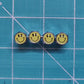 Happy Smiley Face Tire Valve Caps - Chrome Coated - Set of Four