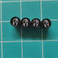 Spartan Police Tire Valve Caps - Black Aluminum - Set of Four