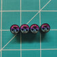 Exotic Beach Palm Trees (Style 3) Tire Valve Caps - Black Aluminum - Set of Four