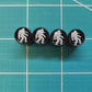 Bigfoot Sasquatch Silhouette Tire Valve Caps - Black Aluminum - Set of Four