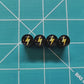 Lightning Bolt Tire Valve Caps - Black Aluminum - Set of Four